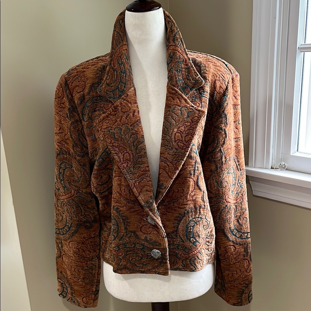 Silverado Women's Paisley Bomber Jacket - Tan - Picture 2 of 12